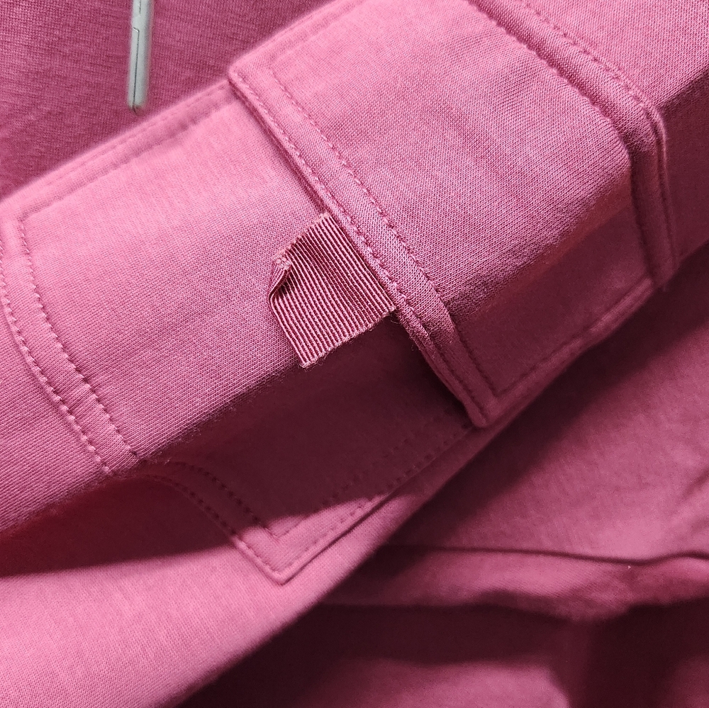 Womens Maroon Apana Lightweight Hoodie Sweatshirt Large Yoga Fitness Soft - Picture 8 of 11